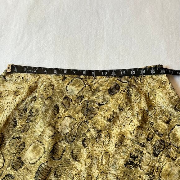 Vintage Talbots 100% Pure Silk Snake Print Knee Length Skirt Size 14 Petite - Picture 7 of 8